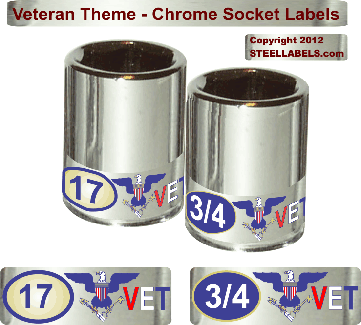 Veteran Chrome Socket Labels